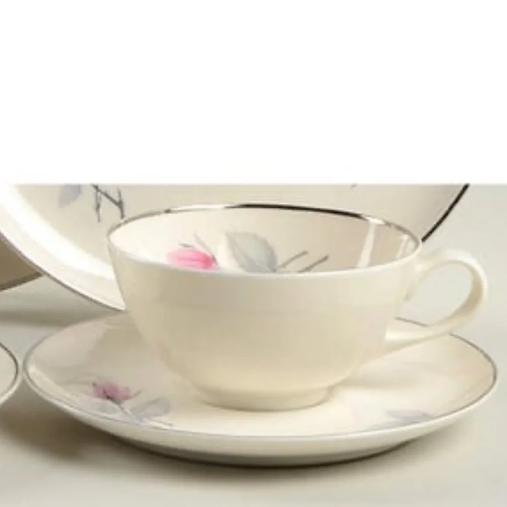 Vintage Bundle 9 Bridal Rose Syracuse Tea Coffee Cups & Saucers Fine China USA